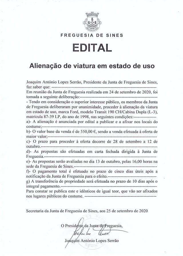 Aliena  o viatura 1 640 2500